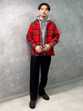 「シャツジャケット」｜「アイテム（ブルゾン）」を使った、Mashio_TOMORROWLANDさん（メンズ・175cm）の秋コーディネート