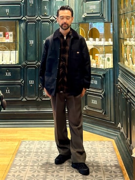 「トゥモローランド」｜「アイテム（ブルゾン）」を使った、Mashio_TOMORROWLANDさん（メンズ・175cm）の秋コーディネート