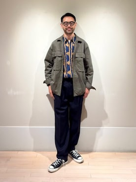「アイテム（ブルゾン）」を使った、Mashio_TOMORROWLANDさん（メンズ・175cm）の夏コーディネート