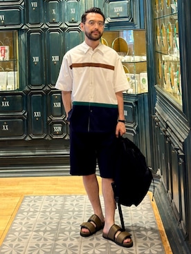「caban（キャバン）のアイテム」を使った、Mashio_TOMORROWLANDさん（メンズ・175cm）の夏コーディネート