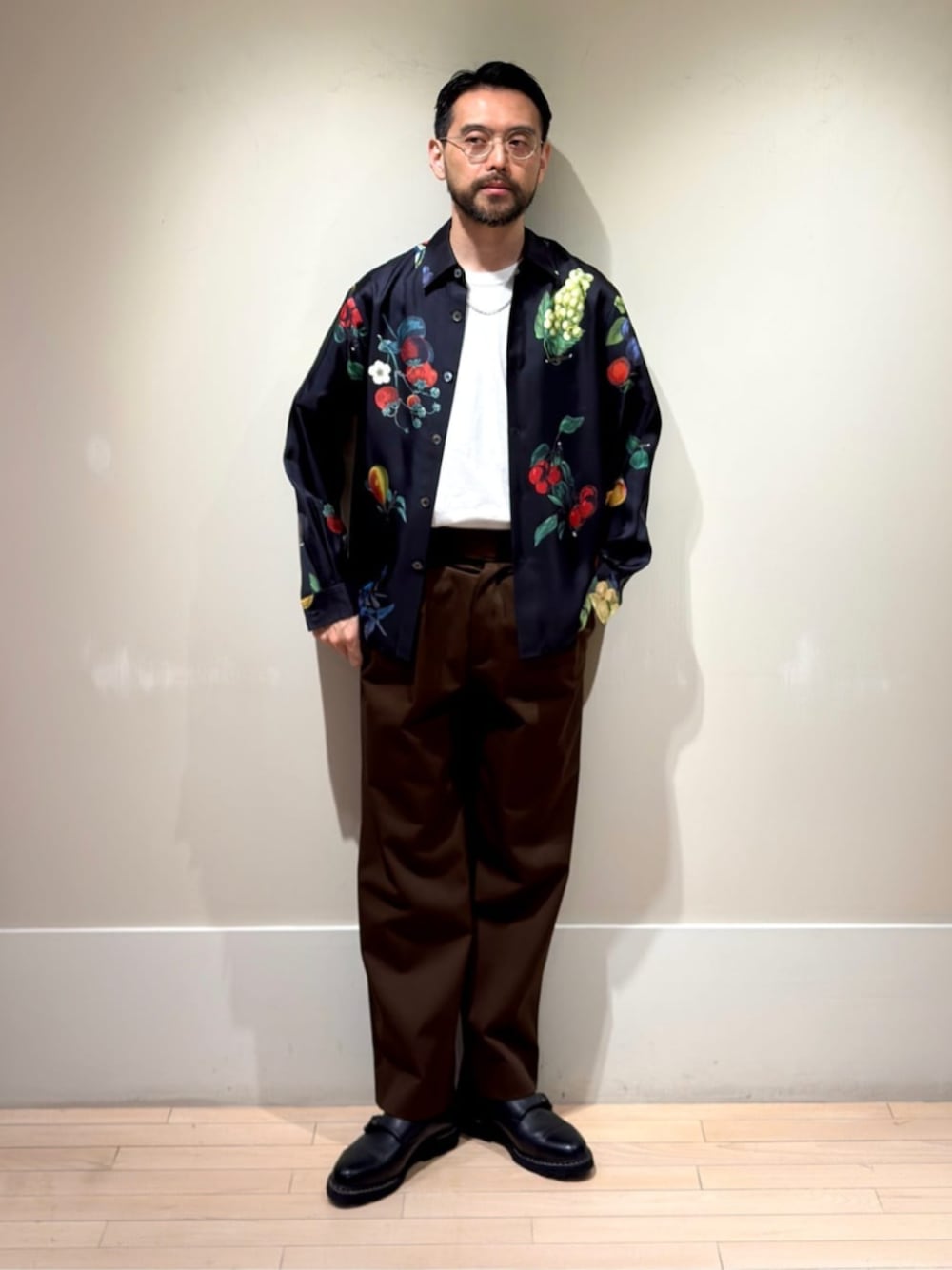 CABaN シルクツイル HARVEST レギュラーカラーシャツ ボタニカル キャバン CABaN CABaN シルクツイル HARVEST レギュラーカラー