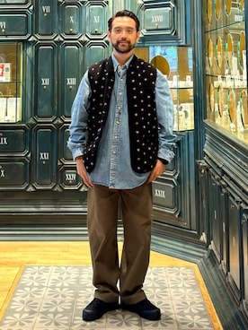 「caban（キャバン）のアイテム」を使った、Mashio_TOMORROWLANDさん（メンズ・175cm）の秋コーディネート