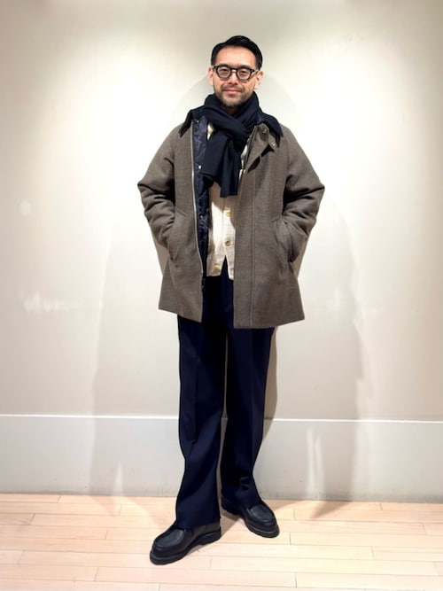 ドライウールツイル 2プリーツワイドストレートバレルパンツ（その他