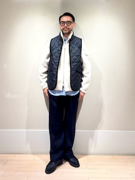 「Paraboot」｜「アイテム（パンツ）」を使った、Mashio_TOMORROWLANDさん（メンズ・175cm）の冬コーディネート