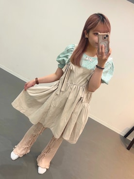 「kutir（クティール）のアイテム」を使った、智絵 悠さん（レディース・154cm）の夏コーディネート