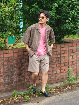 「summer」｜おひげめがね。さん（メンズ・170cm）の夏コーディネート