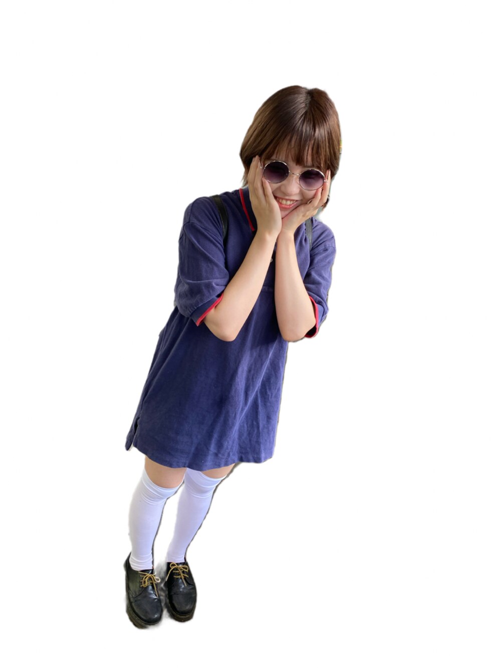 「休日スタイル、お出かけコーデ、秋のコーデ、カジュアルコーデ、シンプルスタイル、低身長、ootd、プチプラコーデ、ポロラルフローレン、古着女子」｜「Dr. Martensのアイテム（ブーツ、ブラック系）」を使った、あみぴさん（レディース・150cm）の秋コーディネートの1枚目の写真