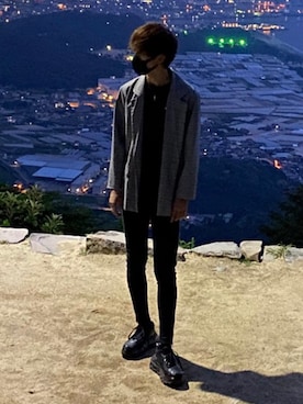「MSGM（エムエスジーエム）のアイテム（デニムパンツ）」を使った、masayaさん（メンズ・180cm）の冬コーディネート