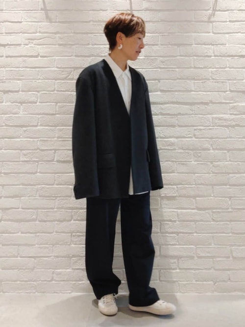トゥモローランドGALERIE VIEシャツ 長袖 ウォッシャブルギャバジン スタンドカラーシャツ