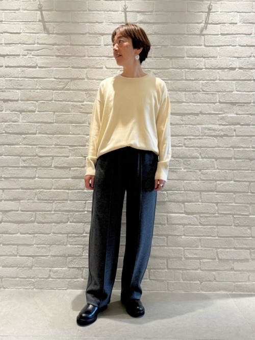 ウーステッドウール ラウンドネックプルオーバー（ニット/セーター