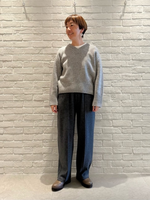 ファインウール Vネックプルオーバー（ニット/セーター）｜GALERIE VIE