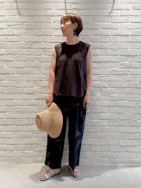 「HAVERSACK（ハバーザック）のアイテム」を使った、TOMORROWLAND_kimuraさん（レディース・161cm）の夏コーディネート