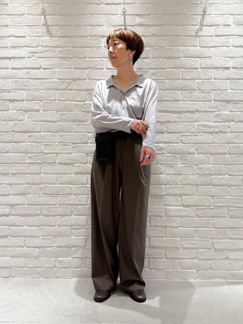 ウォッシャブルウールジャージー ドルマンスリーブシャツ（シャツ