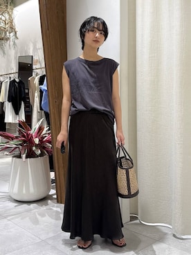 「MOHI（モヒ）のアイテム」を使った、のんさん（レディース・162cm）の夏コーディネート