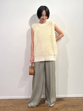 「BABYLONE（バビロン）のアイテム（ベスト）」を使った、のんさん（レディース・162cm）の夏コーディネート