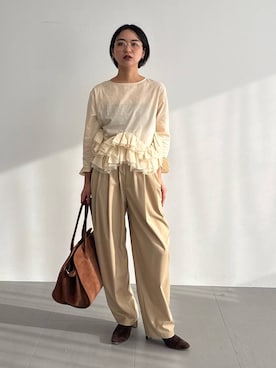 「Marilyn Moon（マリリンムーン）のアイテム」を使った、のんさん（レディース・162cm）の秋コーディネート