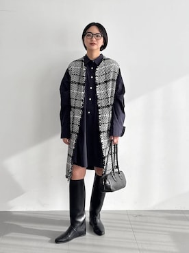 「アイテム（チュニック）」を使った、のんさん（レディース・162cm）の秋コーディネート