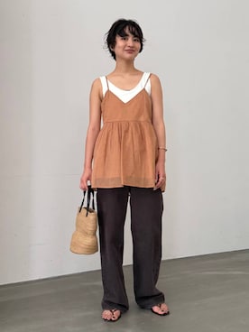 「MOHI（モヒ）のアイテム」を使った、のんさん（レディース・162cm）の夏コーディネート