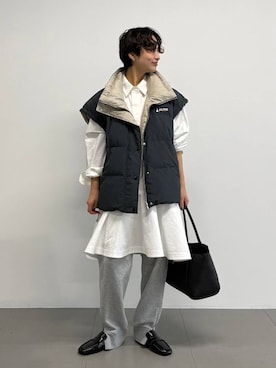 「MOHI（モヒ）のアイテム」を使った、のんさん（レディース・162cm）の夏コーディネート