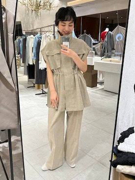 「REMME（レメ）の【REMME】メッシュシューズ（パンプス、ホワイト系）」を使った、のんさん（レディース・162cm）の春コーディネート