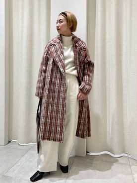 「アイテム（チェスターコート、その他）」を使った、のんさん（レディース・162cm）の冬コーディネート