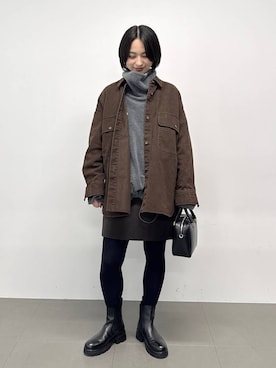 「MOHI（モヒ）のアイテム（ブーツ）」を使った、のんさん（レディース・162cm）の秋コーディネート