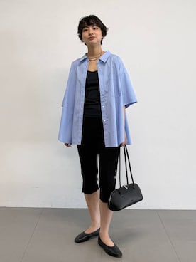「ADD CULUMN（アドカラム）の【ADD CULUMN】FIGRE BOSTON S（ハンドバッグ、ブラック系）」を使った、のんさん（レディース・162cm）の春コーディネート