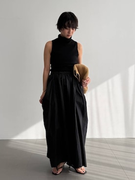 「MOHI（モヒ）のアイテム」を使った、のんさん（レディース・162cm）の夏コーディネート