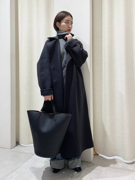 「アイテム（ステンカラーコート）」を使った、のんさん（レディース・162cm）の秋コーディネート