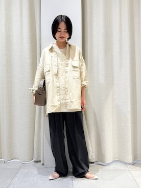 「BABYLONE（バビロン）のアイテム（ベスト）」を使った、のんさん（レディース・162cm）の秋コーディネート