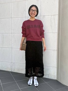 「BABYLONE（バビロン）のアイテム（スカート）」を使った、のんさん（レディース・162cm）の秋コーディネート