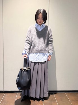 「BABYLONE（バビロン）のアイテム（スカート）」を使った、のんさん（レディース・162cm）の秋コーディネート