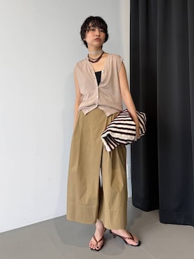 「MOHI（モヒ）のアイテム」を使った、のんさん（レディース・162cm）の夏コーディネート