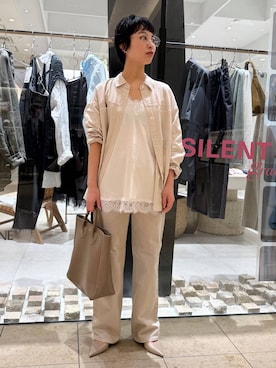 「upperhights（アッパーハイツ）のアイテム」を使った、のんさん（レディース・162cm）の春コーディネート