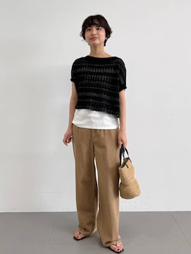 「MOHI（モヒ）のアイテム」を使った、のんさん（レディース・162cm）の春コーディネート