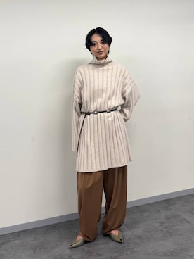 「HENRI EN VARGO（ヘンリエンヴァーゴ）のアイテム」を使った、のんさん（レディース・162cm）の秋コーディネート