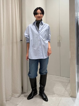 「Levi's（リーバイス）の【Levi's】＜BABYLONE Exclusive＞90's ANKLE DENIM（デニムパンツ、ブルー系）」を使った、のんさん（レディース・162cm）の秋コーディネート