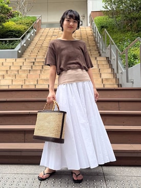 「BABYLONE（バビロン）のアイテム」を使った、のんさん（レディース・162cm）の春コーディネート