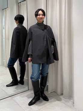 「Levi's（リーバイス）の【Levi's】＜BABYLONE Exclusive＞90's ANKLE DENIM（デニムパンツ、ブルー系）」を使った、のんさん（レディース・162cm）の秋コーディネート