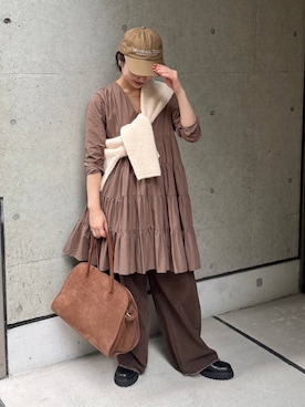 「Marilyn Moon（マリリンムーン）のアイテム」を使った、のんさん（レディース・162cm）の秋コーディネート