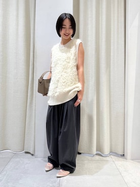 「BABYLONE（バビロン）のアイテム（ベスト）」を使った、のんさん（レディース・162cm）の秋コーディネート