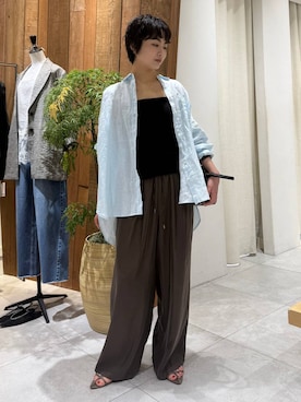 「BABYLONE（バビロン）の2ストラップサンダル（サンダル、ベージュ系）」を使った、のんさん（レディース・162cm）の春コーディネート