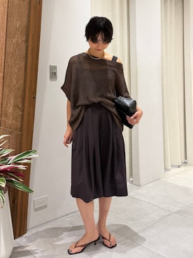 「MOHI（モヒ）のアイテム」を使った、のんさん（レディース・162cm）の夏コーディネート