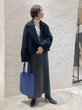 「ベーシック/シンプル」｜「アイテム（ピーコート）」を使った、のんさん（レディース・162cm）の冬コーディネート