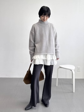 「ショートヘア」｜のんさん（レディース・162cm）の冬コーディネート