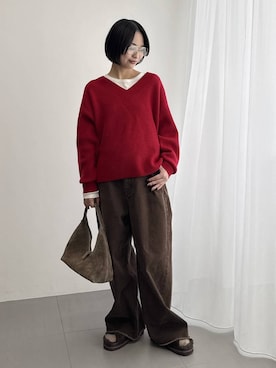 「MOHI（モヒ）のアイテム」を使った、のんさん（レディース・162cm）の秋コーディネート