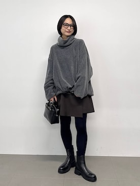 「MOHI（モヒ）のアイテム（ブーツ）」を使った、のんさん（レディース・162cm）の秋コーディネート