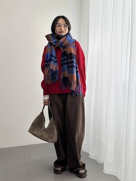 「MOHI（モヒ）のアイテム」を使った、のんさん（レディース・162cm）の秋コーディネート