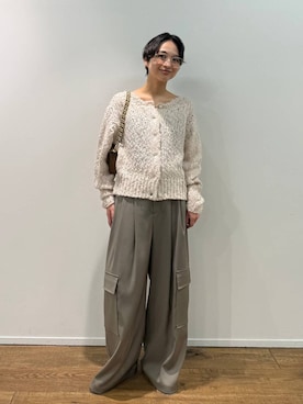 「AULENTTI（オウレンティ）の【AULENTTI】キルティングBAG（ショルダーバッグ、ブラウン系）」を使った、のんさん（レディース・162cm）の秋コーディネート
