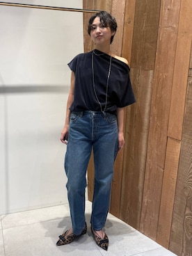 「Levi's（リーバイス）のアイテム（パンツ）」を使った、のんさん（レディース・162cm）の夏コーディネート
